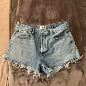 AGOLDE Parker vintage cutoff shorts in Riptide